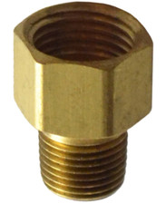 Brass Inverted Flare Brake Line Adapter Fitting 14 Npt Male To 58-18 Female Brass Inverted Flare Brake Line Adapter Fitting 14 Npt Male To 58-18 Female