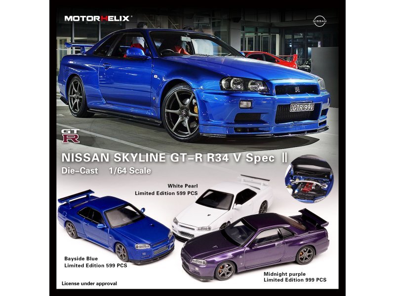 NISSAN Skyline GT-R (R34) V Spec II - Midnight purple
