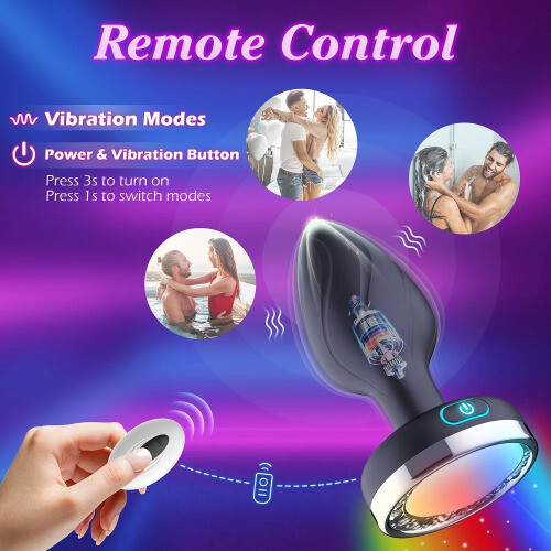 Drahtlose-Fernbedienung-LED-Licht-Vibrator-männliche-Prostata-Massage - Bild 12 von 13