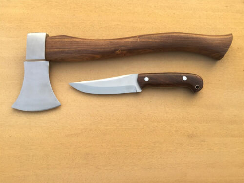 MASSANFERTIGUNG SET CAMPING BEIL AXT & BUSHCRAFT JAGDMESSER MIT SCHEIDEN - Bild 2 von 4