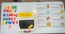 Fisher Price Play Desk Magnetic Chalkboard Letters  More - Vintage