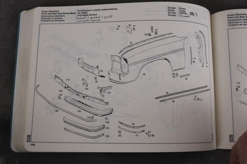 Mercedes Benz 230,6 - 250 - 280 - 280 E Ersatzteil-Liste "1975 / 1976 - Bild 9 von 10