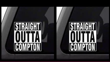 STRAIGHT OUTTA COMPTON 2 Pack White Vinyl Decal hip-hop NWA JDM Dr. Dre Ice Cube