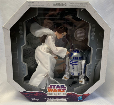 NOS 2017 Star Wars Forces of Destiny Prinzessin Leia Organa Plantinum ED NIB Spielzeug