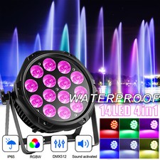Waterproof RGBW 14x15w LED Par Can Light DMX512 DJ Party Wedding Stage UpLights