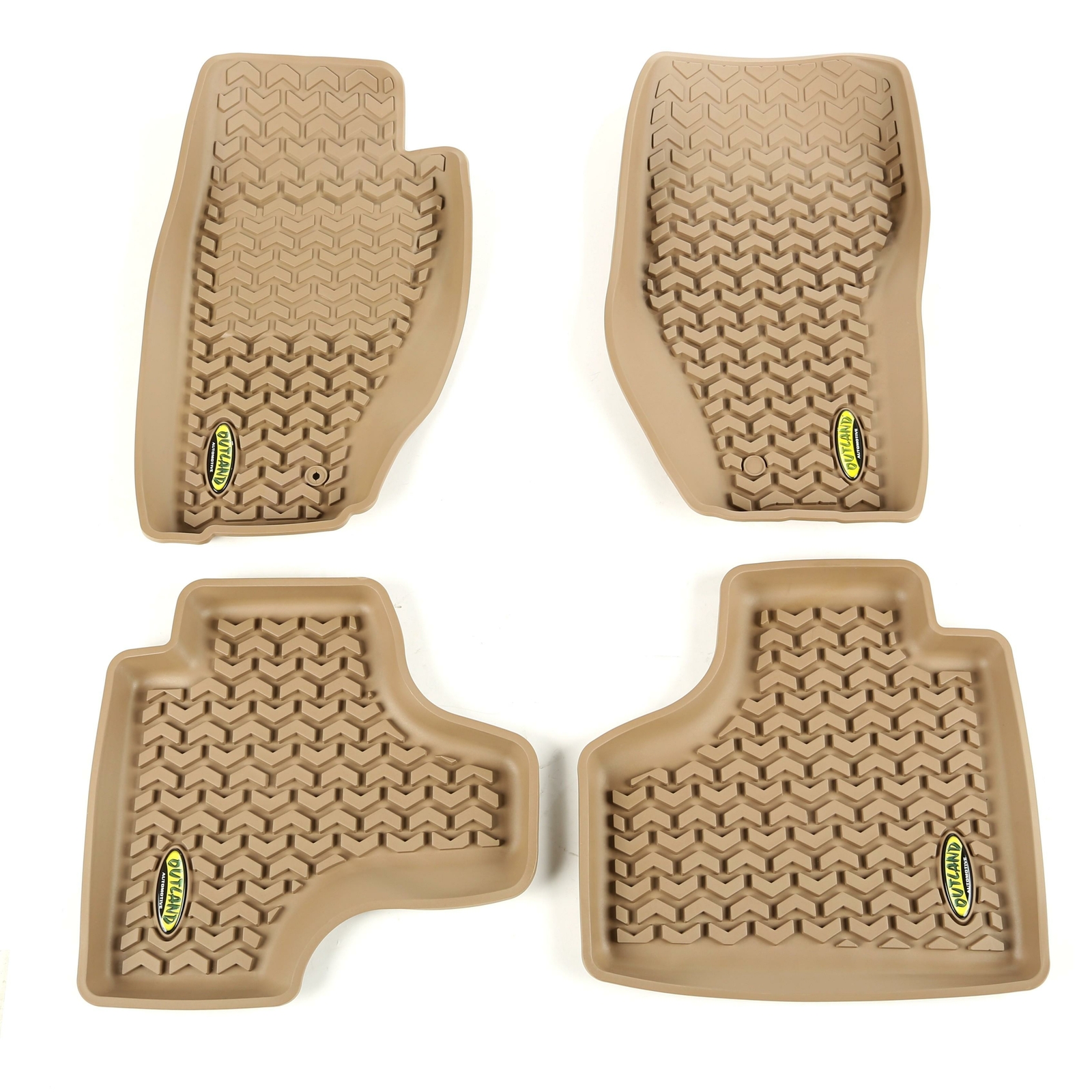 Tapis de sol Jeep Liberty KK 2008 2009 2010 2011 2012 kit caoutchouc beige All Terrain