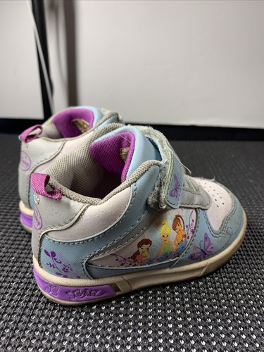 Disney Toddler Baby Tennis Shoes Size 6 Princess White Blue F32 - 第 5/10 張圖片