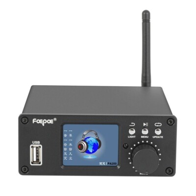 PA200 200W Stereo Power Amplifier Digital Broadcast Bluetooth5.3 Audio Decoder