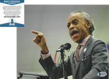 AL SHARPTON - CIVIL RIGHTS ACTIVIST LEADER - SIGNED 8x10 PHOTO F BECKETT COA BAS