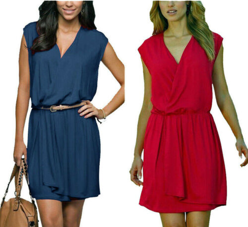 Shirt-Kleid Strandkleid Gr.44 46 48 rot oder blau Neu 940151 - Bild 2 von 16