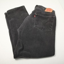 Vintage Levi's 505 Men 38x34 Actual 36x32 Black Denim Straight Made Canada Y2K 