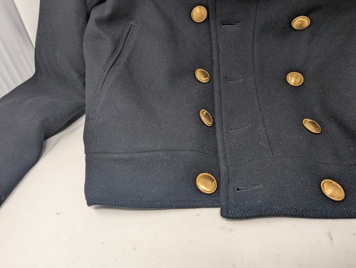 Gucci Military Style Jacket Mens Size 52 Black Wool Gold Button Coat (93) - Picture 8 of 20