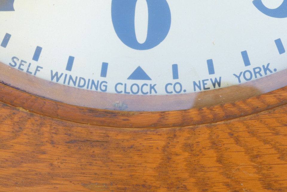 Self Winding Clock Co Clock Oak Naval Observatory Time Western