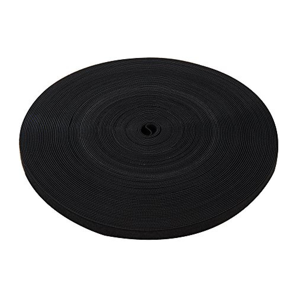 (TG. 13 mm x 25 m) Nastro nero riapribile con velcro, nero, 666014 - NUOVO