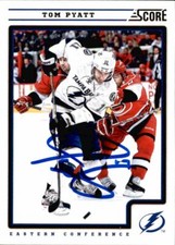 Tom Pyatt Signed Auto 2012-13 Score card Tampa Bay Lightning