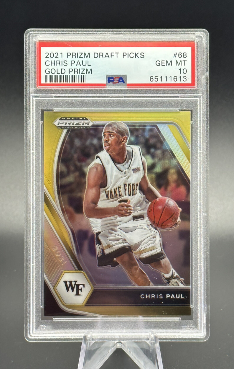 2021-22 Prizm Draft #68 CHRIS PAUL True Gold Prizm 02 /10 🔥 PSA 10 GEM 🔥