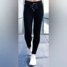 Rokwolf Women's Black Beauty Pima Cotton Luxury Lounge Jogger, Size XS