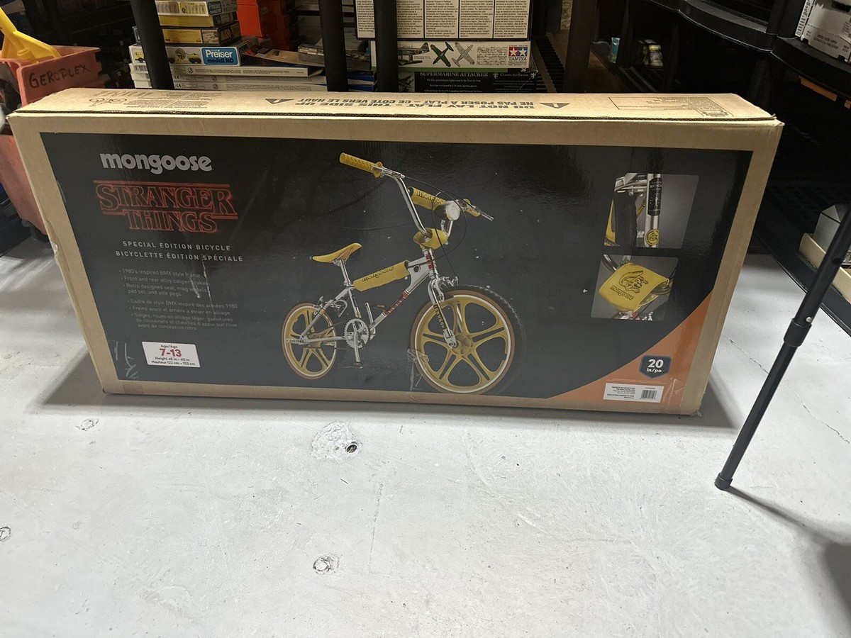 Mongoose Stranger Things 20 inch BMX Bike - Yellow Max Mongoose Stranger Things 20 inch BMX Bike - Yellow Max