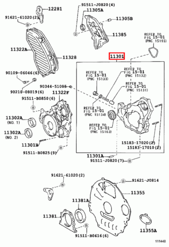 Genuine LandCruiser HDJ80 HDJ100 1HD T 1HD FT Timing Gear Cover Case Oil Pump - Picture 15 of 17