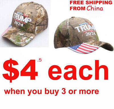 Donald Trump 2024 MAGA Hat Cap Camouflage USA Flag KAG Make Keep America Great