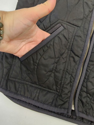 Old Navy Womens Quilted Vest Full Zip Size S Black Polyester Pockets Layer Base - Picture 6 of 10