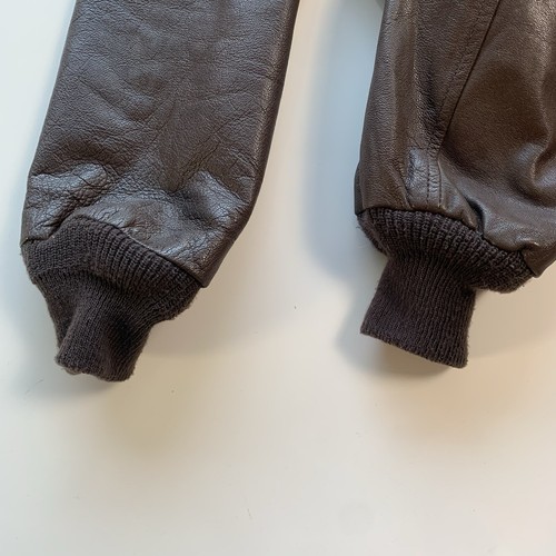 Vintage Cooper Jacke Herren 46 L Braun Typ A2 Flieger Bomber Ziegenleder Militär Mantel - Bild 8 von 18