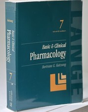 Basic and Clinical Pharmacology 7th Ed Paperback By Katzung VERY GOOD Lange 1998