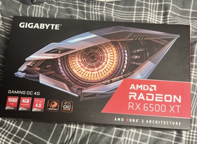 GIGABYTE AMD Radeon RX 6500 XT 4GB 美品中古 GIGABYTE Radeon RX 6500 XT GAMING OC 4GB GDDR6 Graphics Card