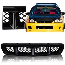 For 1996-1998 Honda Civic Mug Style Black Abs Front Hood Bumper Grille Grill For 1996-1998 Honda Civic Mug Style Black Abs Front Hood Bumper Grille Grill