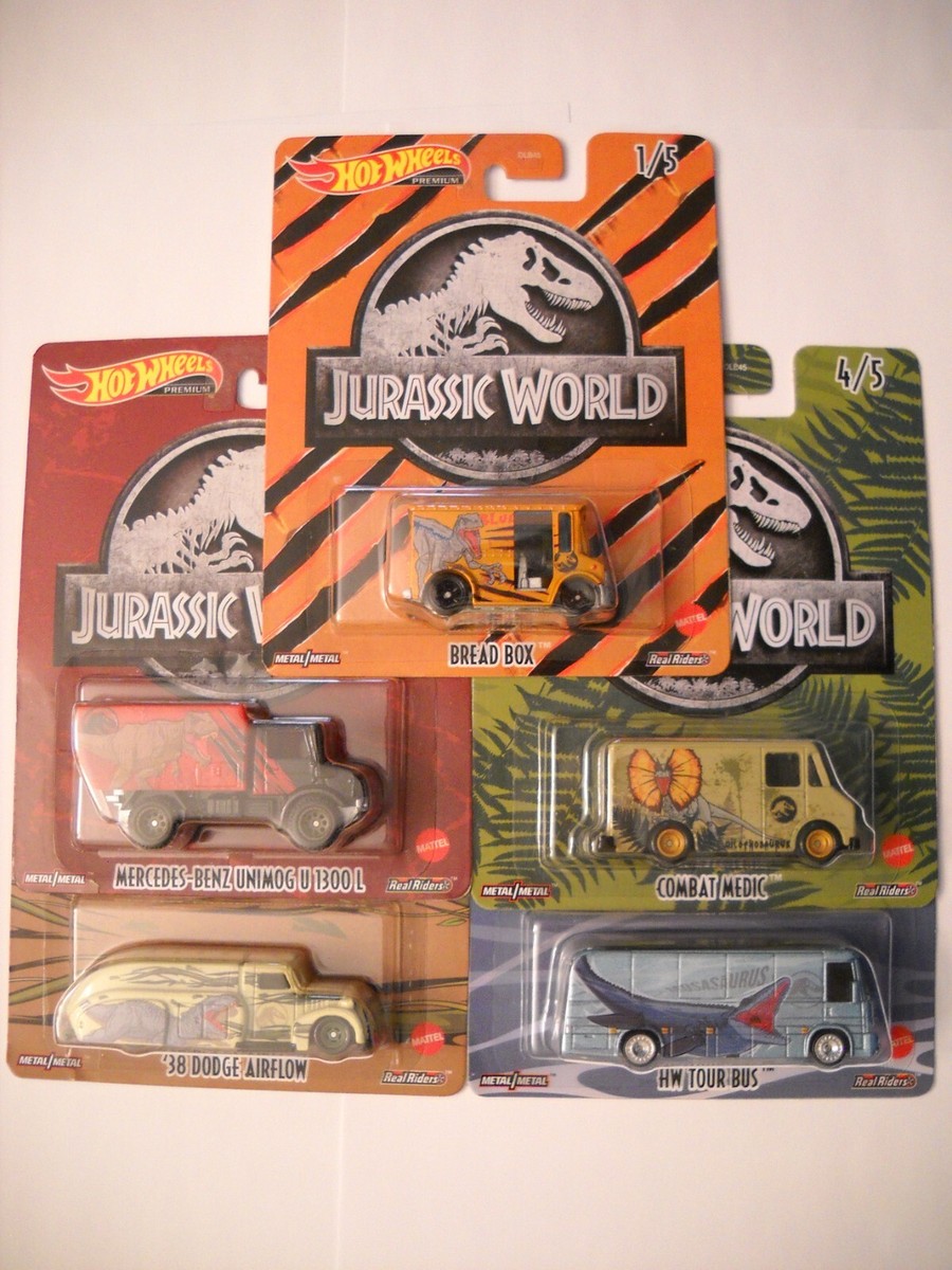 Hot Wheels Premium Jurassic Park World Pop Culture Set Tour Bus 38