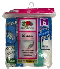 Fruit of the Loom 10-Pack Girls' Eversoft Bikini Underwear, Assorted
