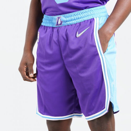Nike Herren Kurze Hose Los Angeles Lakers NBA City Edition DB4138-504 Shorts 3XL - Picture 1 of 3