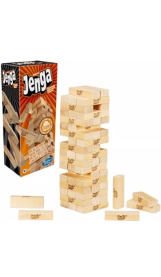 Jenga Classic Game With Genuine Hardwood Blocks,stacking Tower Game