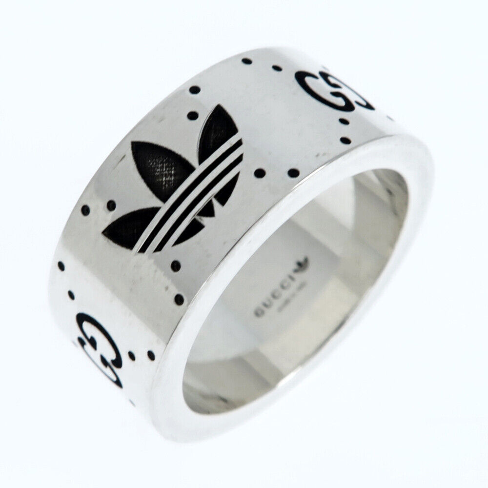 Gucci Adidas Collaboration Ring Engraving Wide Trefoil 15 Gucci Adidas Collaboration Ring Engraving Wide Trefoil 15
