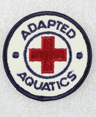 Red Cross 2 1/2" round Adapted Aquatics patch Red Cross 2 1/2" round Adapted Aquatics patch