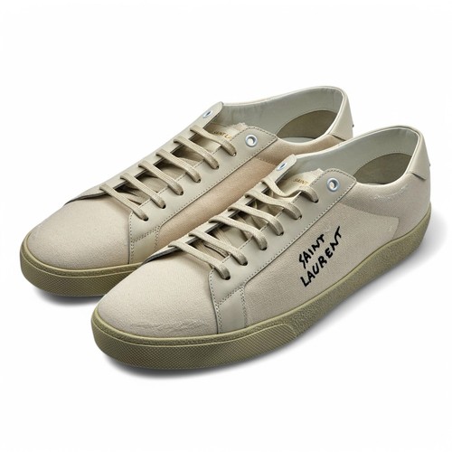 Zapatillas de cuero Saint Laurent Court Classic SL/06 - Crema - EU 45 / US 12 $780 - Imagen 2 de 7