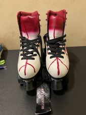 Trickz N  Treatz Scream Queen Roller Skates Size 10 White/Red
