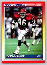 1990 Score #631 Lamar Lathon Rookie Card Houston Cougars. rookie card picture