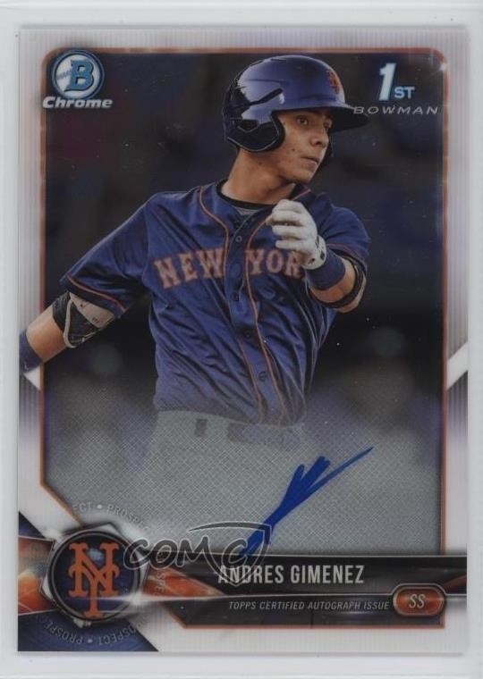 2018 Bowman Chrome Prospect Andres Gimenez #CPA-AG Auto 8at