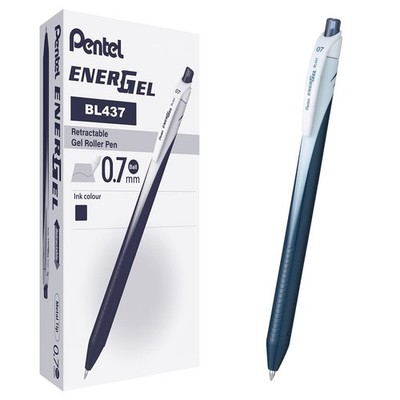 Rollerball Pentel Energel Slim 0.7 mm dunkelblau, Auslöser, Schreibgerät