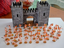 Vintage Toy Set Roman Soldiers Fighting  Fort