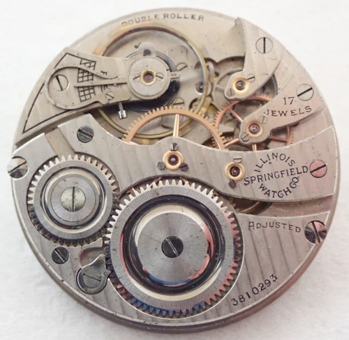 ANTIQUE 16s ILLINOIS GRADE 305 17 JEWEL 17j OPEN FACE POCKET WATCH MOVEMENT