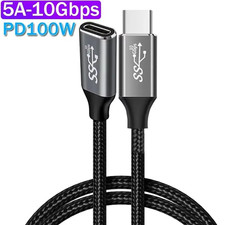 5A Type C Male Female 90 Angle Cable USB C Extension Cable Fast Charging USB Typ