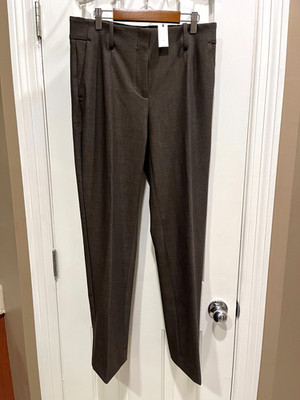 Talbots Southampton Straight Leg Pants,  Heathered Brown, Size 4. New with Tags