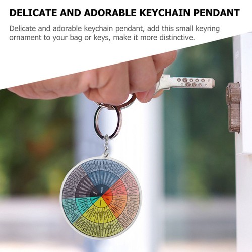 2 Pcs Emotional Keychain Feelings Expression Wheel of Emotions Double - 第 3/12 張圖片