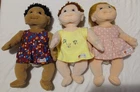 Lot of 3 Vintage Ty Beanie Kids Plush Dolls Lot Cutie, Blondie, Calypso, Buzz