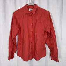 Wrangler Riata Men's Button Down Shirt Regular Size M Red Long Sleeve M01200
