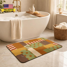 Non Slip Bath Mat Cut to Any Size Ultra Thin Bathroom Rugs Fit under Door, 16"X2