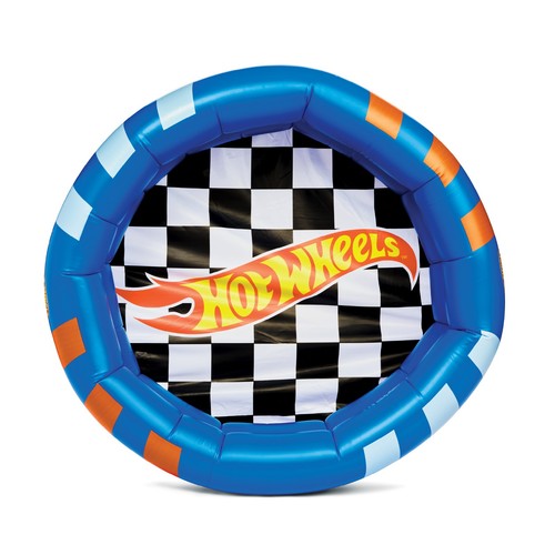 Funboy Hot Wheels Inflatable Round Double Ring Kiddie Pool, 48", 6+ 🆕 - Picture 4 of 9