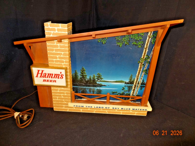 Hamm's Beer Sign Motion Light Bar "Starry Night"